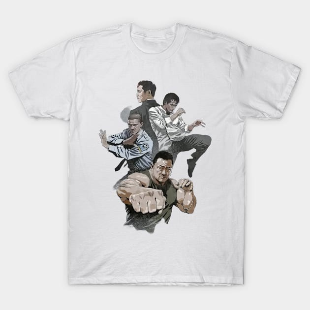 JET LI, TONY JAA, IKO UWAIS, DON LEE T-Shirt by youngmandesign